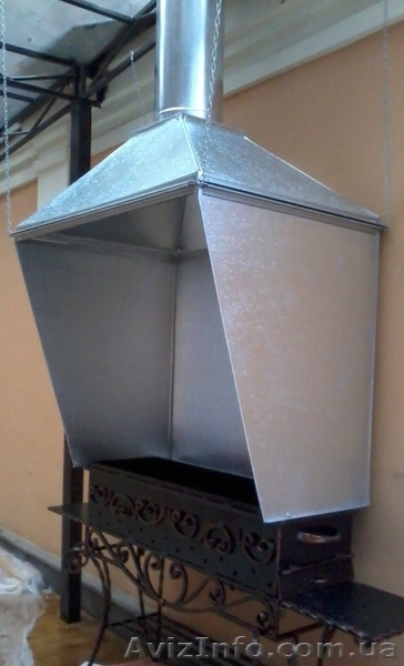 Вытяжка в кафе на кухню. Зонт вытяжной на мангал, тандыр  с оцинковки, нержавейк - <ro>Изображение</ro><ru>Изображение</ru> #1, <ru>Объявление</ru> #1235711