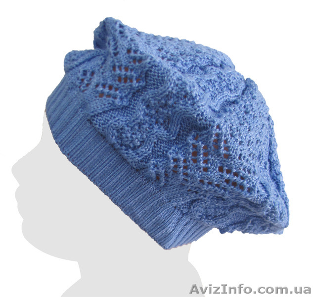 Ажурный берет демисезонный для девочек. Хлопок/вискоза. - <ro>Изображение</ro><ru>Изображение</ru> #5, <ru>Объявление</ru> #1230909