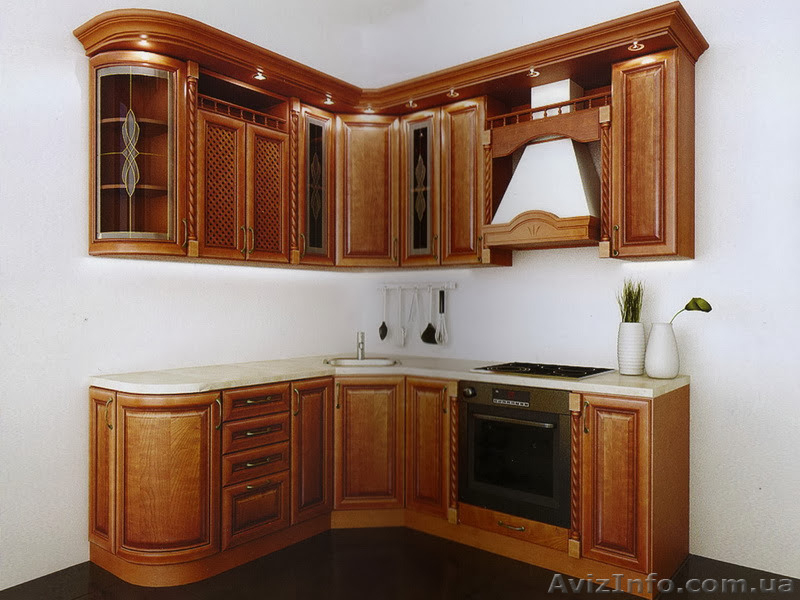 Кухня с фасадами из натурального дерева.  - <ro>Изображение</ro><ru>Изображение</ru> #3, <ru>Объявление</ru> #1238641