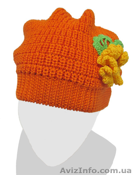 Нарядная шапочка демисезонная для девочек. Хлопок/вискоза. - <ro>Изображение</ro><ru>Изображение</ru> #4, <ru>Объявление</ru> #1230912
