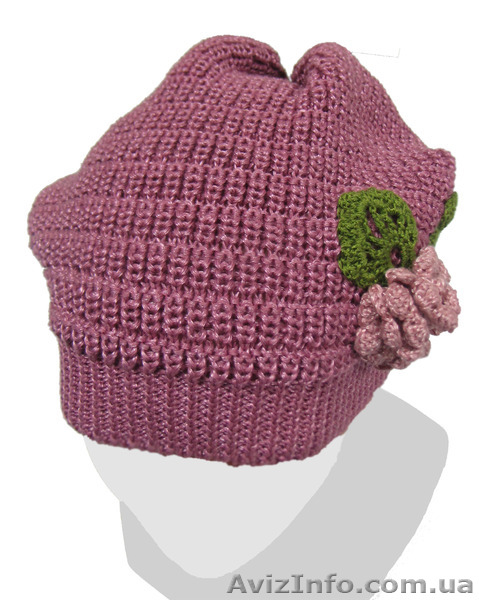 Нарядная шапочка демисезонная для девочек. Хлопок/вискоза. - <ro>Изображение</ro><ru>Изображение</ru> #5, <ru>Объявление</ru> #1230912