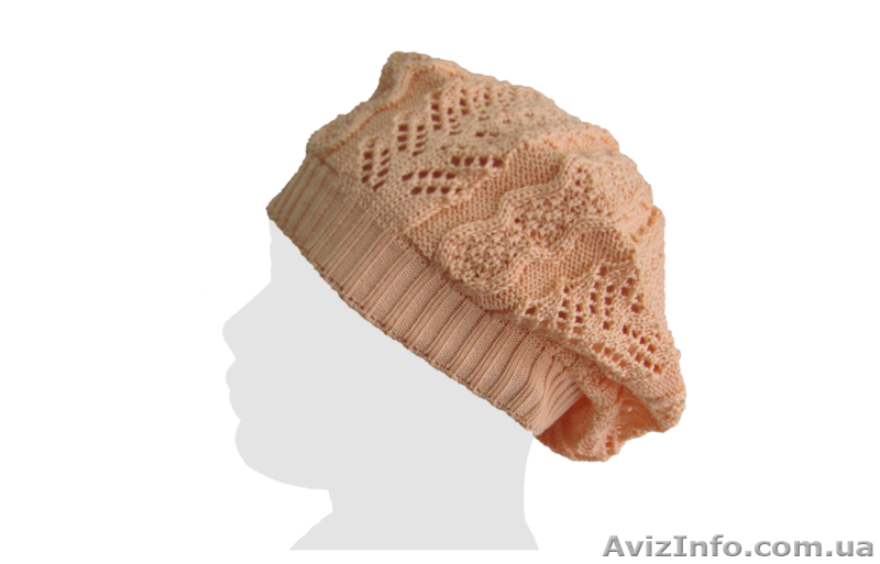 Ажурный берет демисезонный для девочек. Хлопок/вискоза. - <ro>Изображение</ro><ru>Изображение</ru> #3, <ru>Объявление</ru> #1230909