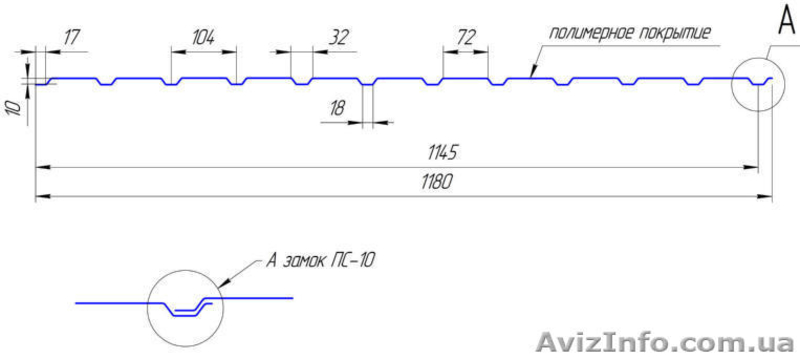 Профнастил ПС-10 цена  для забора.  - <ro>Изображение</ro><ru>Изображение</ru> #2, <ru>Объявление</ru> #1269383