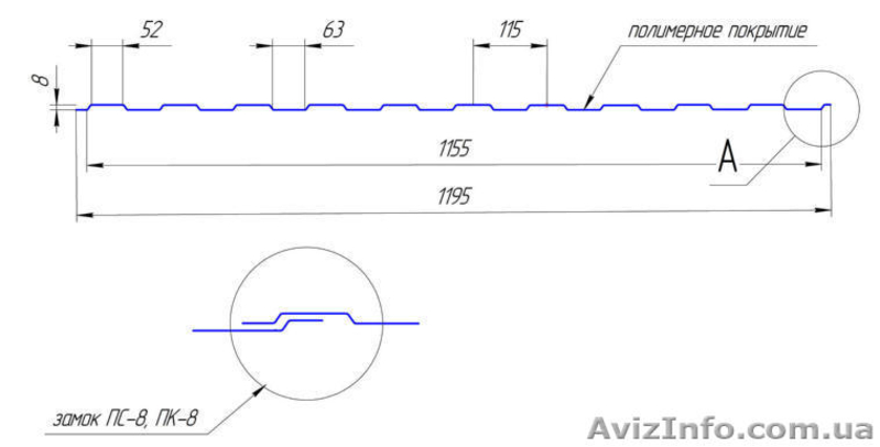 Профнастил на забор ПС8  - <ro>Изображение</ro><ru>Изображение</ru> #1, <ru>Объявление</ru> #1271837