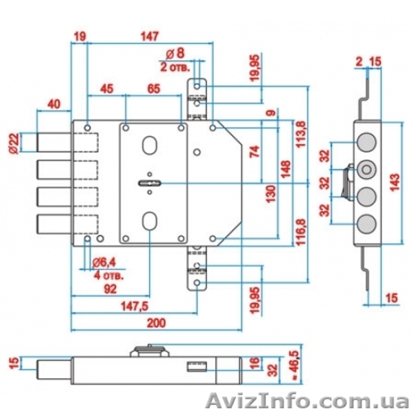Замок  Эльбор Сапфир 1.09.06.5.5.1,  врезной - <ro>Изображение</ro><ru>Изображение</ru> #4, <ru>Объявление</ru> #1083951