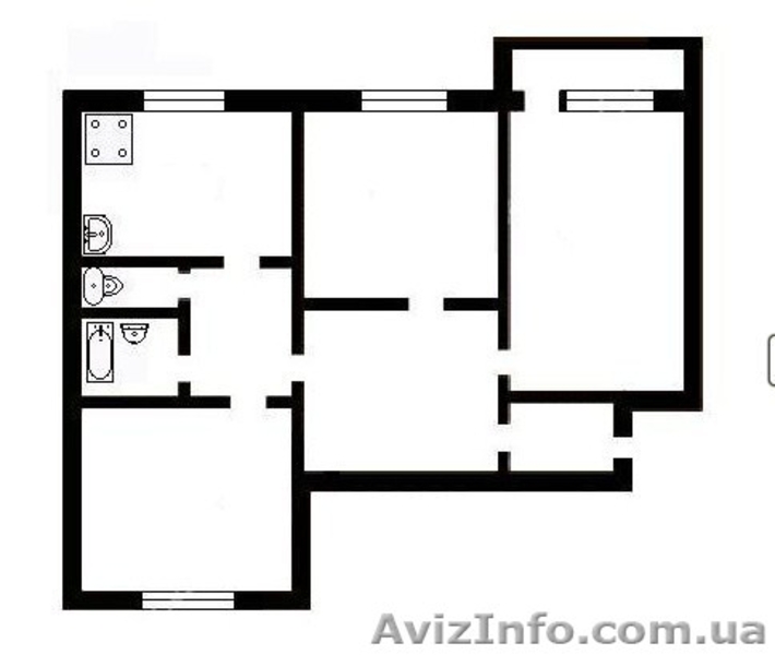 Продам 3х ком. квартиру на ул. Прилужной. Академгородок - <ro>Изображение</ro><ru>Изображение</ru> #1, <ru>Объявление</ru> #1289210