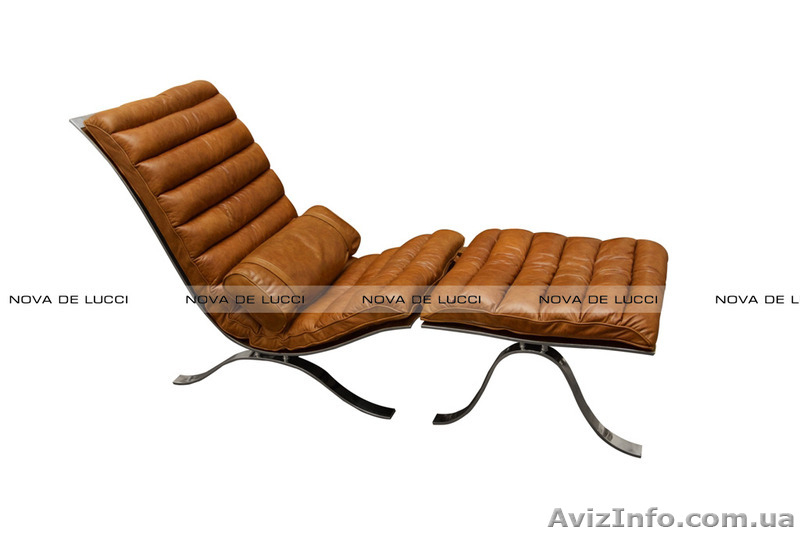 Кресло с оттоманкой.Кресло Лофт. Кресло кожа металл. - <ro>Изображение</ro><ru>Изображение</ru> #1, <ru>Объявление</ru> #1306090