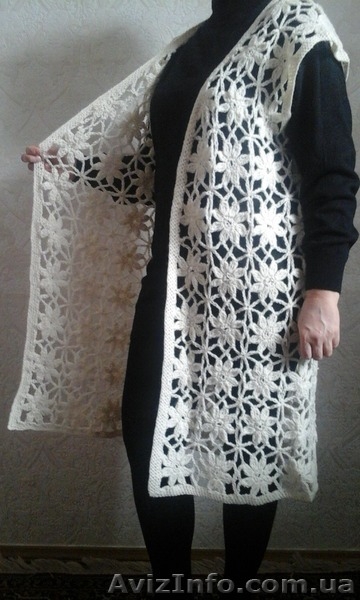 Продаю  новый  связаный  крючком    жакет - <ro>Изображение</ro><ru>Изображение</ru> #2, <ru>Объявление</ru> #1307003