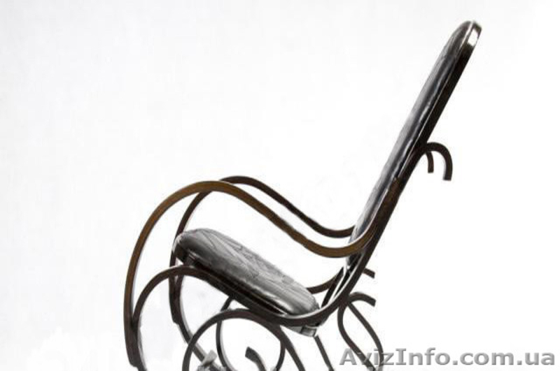 Кресло Качалка "PBT Group" черное,кожаное  - <ro>Изображение</ro><ru>Изображение</ru> #3, <ru>Объявление</ru> #1305377