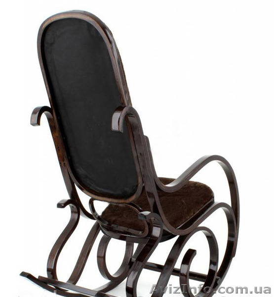 Кресло Качалка "PBT Group" темно-ореховое,меховое  - <ro>Изображение</ro><ru>Изображение</ru> #3, <ru>Объявление</ru> #1305268