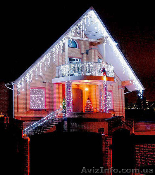 Светодиодная гирлянда бахрома,уличные новогодние украшения - <ro>Изображение</ro><ru>Изображение</ru> #5, <ru>Объявление</ru> #1315725