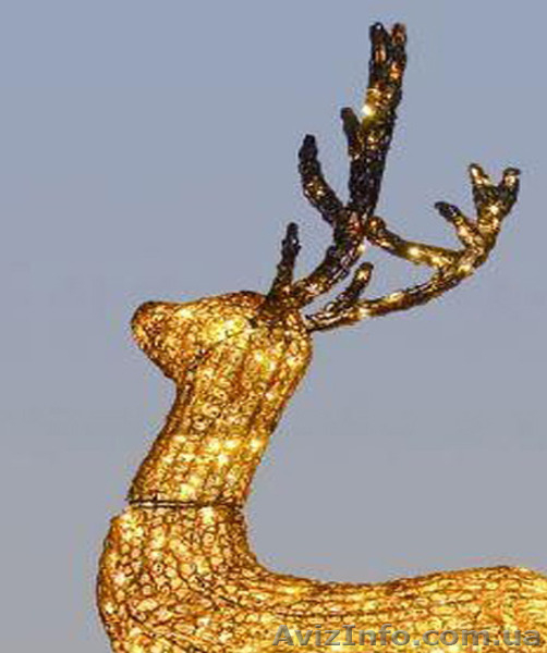 новогодний подарок,Новогодний олень 140 см золотистый - <ro>Изображение</ro><ru>Изображение</ru> #4, <ru>Объявление</ru> #1317500