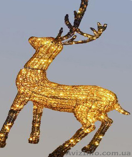 новогодний подарок,Новогодний олень 140 см золотистый - <ro>Изображение</ro><ru>Изображение</ru> #6, <ru>Объявление</ru> #1317500
