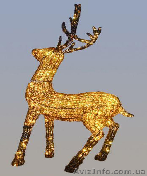 новогодний подарок,Новогодний олень 140 см золотистый - <ro>Изображение</ro><ru>Изображение</ru> #7, <ru>Объявление</ru> #1317500
