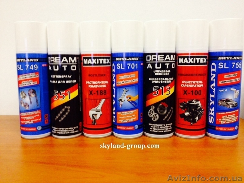 Технические аэрозоли, автохимия компании SKYLAND GROUP (смазки, очистители). - <ro>Изображение</ro><ru>Изображение</ru> #1, <ru>Объявление</ru> #1347472