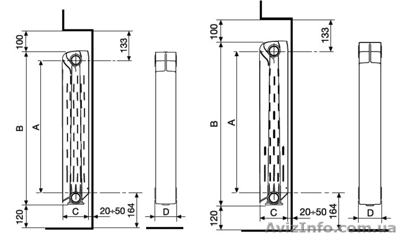 Алюминиевый радиатор Fondital EXCLUSIVO 350/100  - <ro>Изображение</ro><ru>Изображение</ru> #6, <ru>Объявление</ru> #1354574