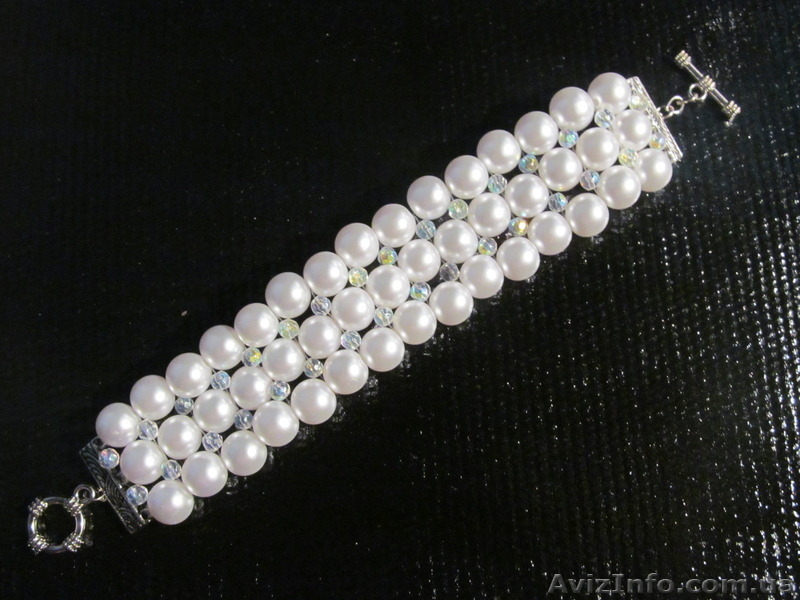 Браслет женский с жемчугом в серебре. - <ro>Изображение</ro><ru>Изображение</ru> #3, <ru>Объявление</ru> #1350617