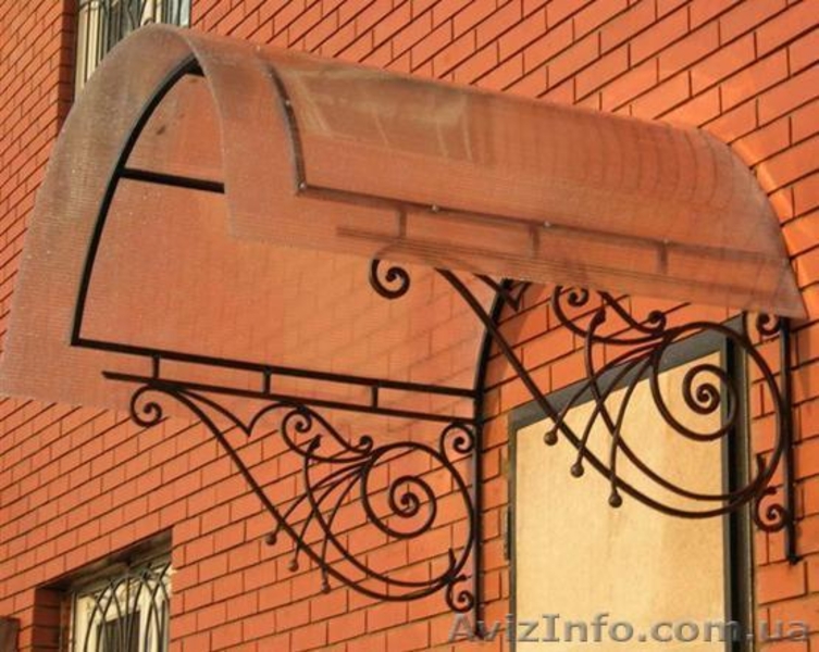 Козырьки из черного металла, с коваными элементами - <ro>Изображение</ro><ru>Изображение</ru> #4, <ru>Объявление</ru> #529918