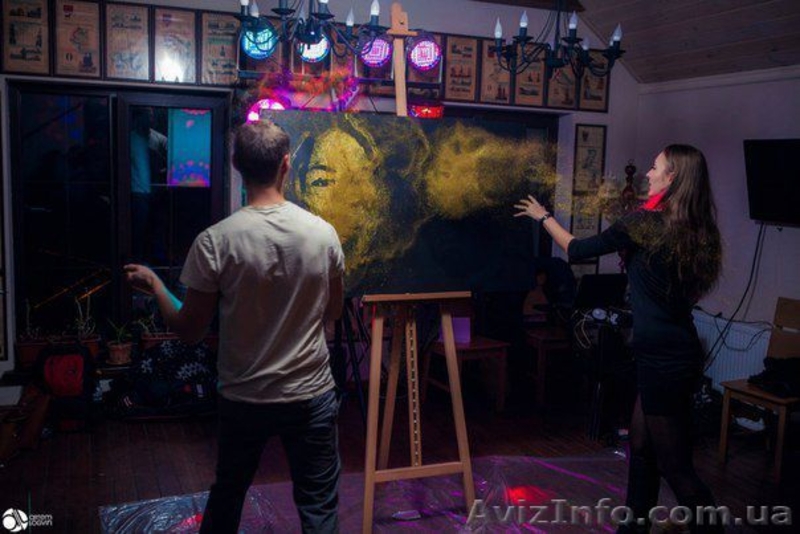 Золотое шоу, золотая пыль, звездное шоу, портрет блестками, художник. - <ro>Изображение</ro><ru>Изображение</ru> #3, <ru>Объявление</ru> #1376960