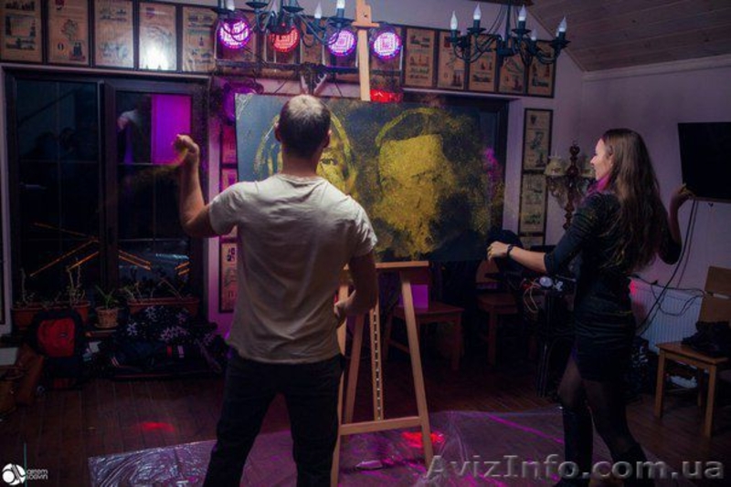 Золотое шоу, золотая пыль, звездное шоу, портрет блестками, художник. - <ro>Изображение</ro><ru>Изображение</ru> #2, <ru>Объявление</ru> #1376960