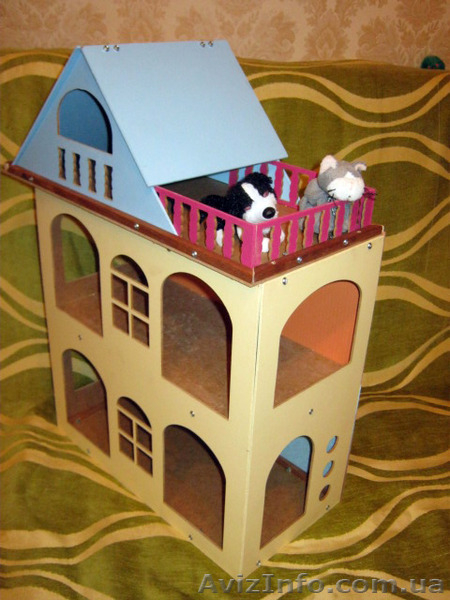 Желтый  разборной  домик для куколок до 18 см. - <ro>Изображение</ro><ru>Изображение</ru> #5, <ru>Объявление</ru> #1386496
