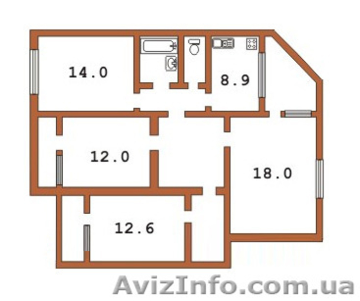Продажа 4х комнатной квартиры на Позняках - <ro>Изображение</ro><ru>Изображение</ru> #2, <ru>Объявление</ru> #1412970