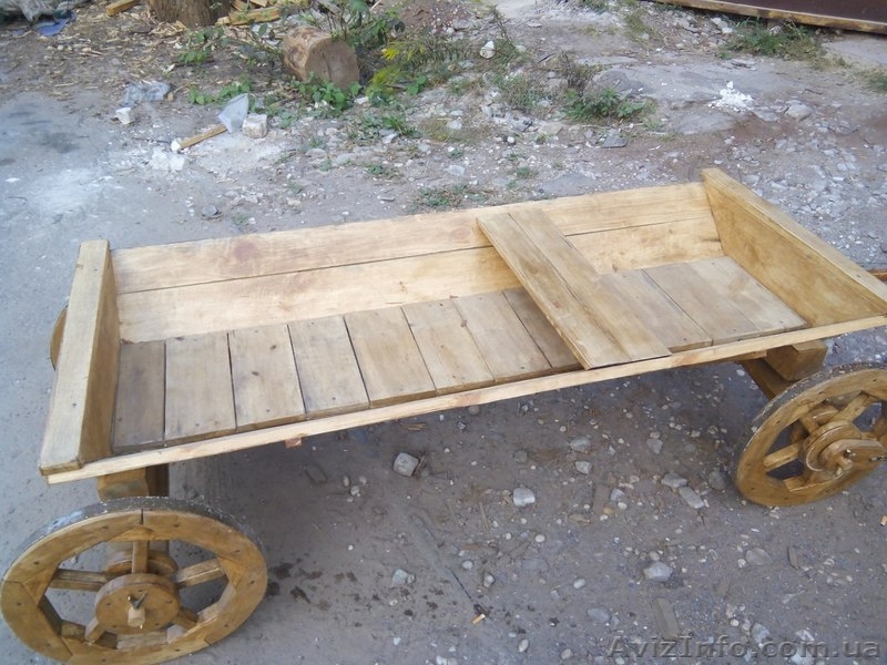 Декоративная телега. Возик. Візок. Тележка з дерева. Деревянные колеса для телег - <ro>Изображение</ro><ru>Изображение</ru> #3, <ru>Объявление</ru> #1469314