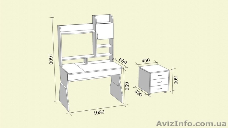 Детская парта - письменный стол с надстройкой - <ro>Изображение</ro><ru>Изображение</ru> #6, <ru>Объявление</ru> #1493671