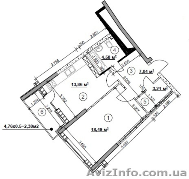 ЖК Кардинал. Квартира в новом доме - <ro>Изображение</ro><ru>Изображение</ru> #3, <ru>Объявление</ru> #1515446
