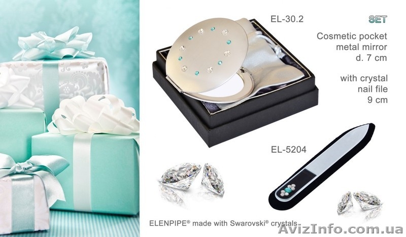 Наборы зеркальце EL-30 – 30.21 и пилочка маникюрная украшены Swarovski  crystals - <ro>Изображение</ro><ru>Изображение</ru> #3, <ru>Объявление</ru> #1539797