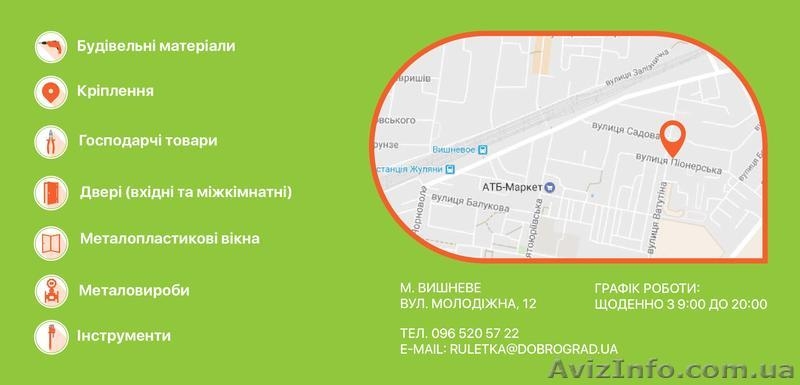 Магазин будівельних матеріалів «Рулетка» м. Вишневе - <ro>Изображение</ro><ru>Изображение</ru> #5, <ru>Объявление</ru> #1548050