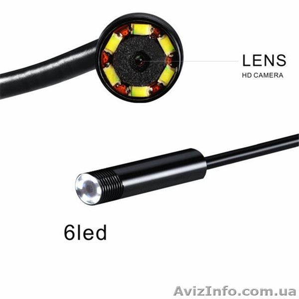 Эндоскоп бороскоп гибкая видеокамера 720P (HD) универсальный для Android и ПК - <ro>Изображение</ro><ru>Изображение</ru> #10, <ru>Объявление</ru> #1560774