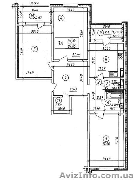  Трехкомнатные квартиры в ЖК "Кристер Град" - <ro>Изображение</ro><ru>Изображение</ru> #3, <ru>Объявление</ru> #1571732