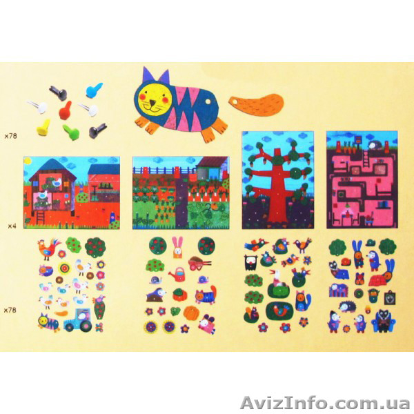 Художественный комплект Djeco Подвижная ферма - <ro>Изображение</ro><ru>Изображение</ru> #1, <ru>Объявление</ru> #1578636