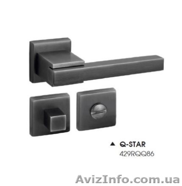 Итальянские ручки для межкомнатных дверей и окон Satin Black Reguitti - <ro>Изображение</ro><ru>Изображение</ru> #3, <ru>Объявление</ru> #1593948