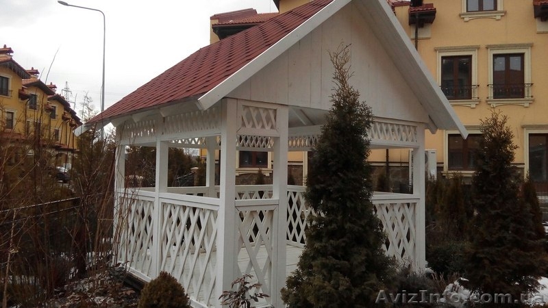 Альтанка з дерева. Деревянная беседка. Альтанка.  - <ro>Изображение</ro><ru>Изображение</ru> #3, <ru>Объявление</ru> #1592124