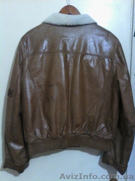 Куртка короткая, кожа, натуральных мех. Размер 48 - <ro>Изображение</ro><ru>Изображение</ru> #3, <ru>Объявление</ru> #1595303