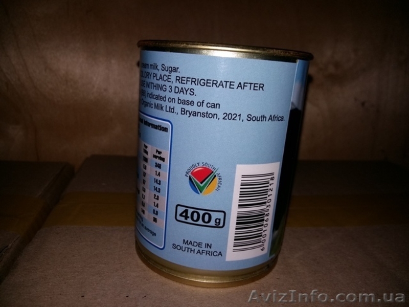 Сгущенное молоко 400г пр-во Южная Африка ЮАР. - <ro>Изображение</ro><ru>Изображение</ru> #8, <ru>Объявление</ru> #1597965