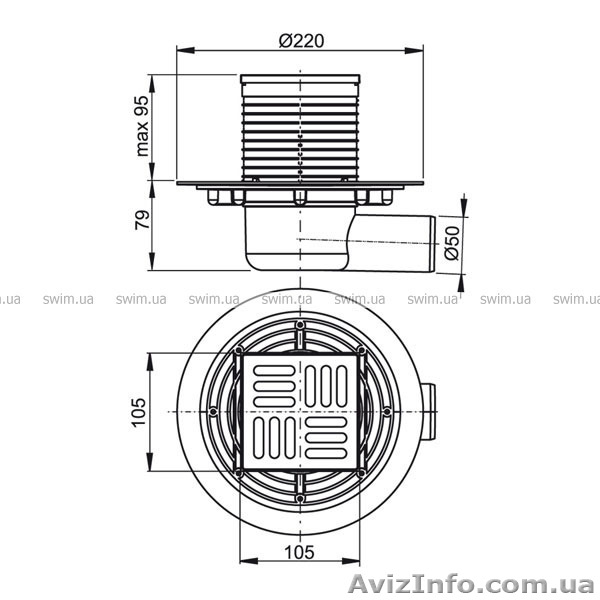 Cливной трап Alca Plast APV101 - <ro>Изображение</ro><ru>Изображение</ru> #2, <ru>Объявление</ru> #1599762