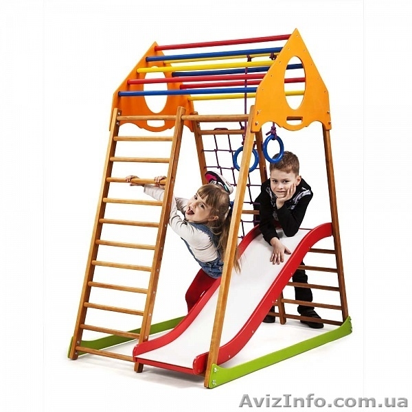 Детский спортивный комплекс для дома KindWood Plus 1 - <ro>Изображение</ro><ru>Изображение</ru> #1, <ru>Объявление</ru> #1604342
