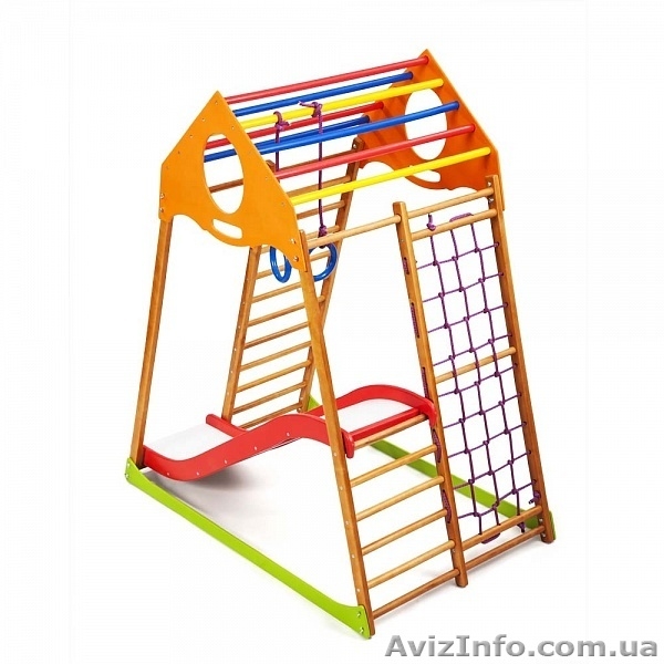 Детский спортивный комплекс для дома KindWood Plus 1 - <ro>Изображение</ro><ru>Изображение</ru> #4, <ru>Объявление</ru> #1604342