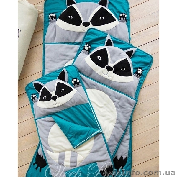 Спальный плед-конверт Енот детям (размеры любые) - <ro>Изображение</ro><ru>Изображение</ru> #1, <ru>Объявление</ru> #1600701