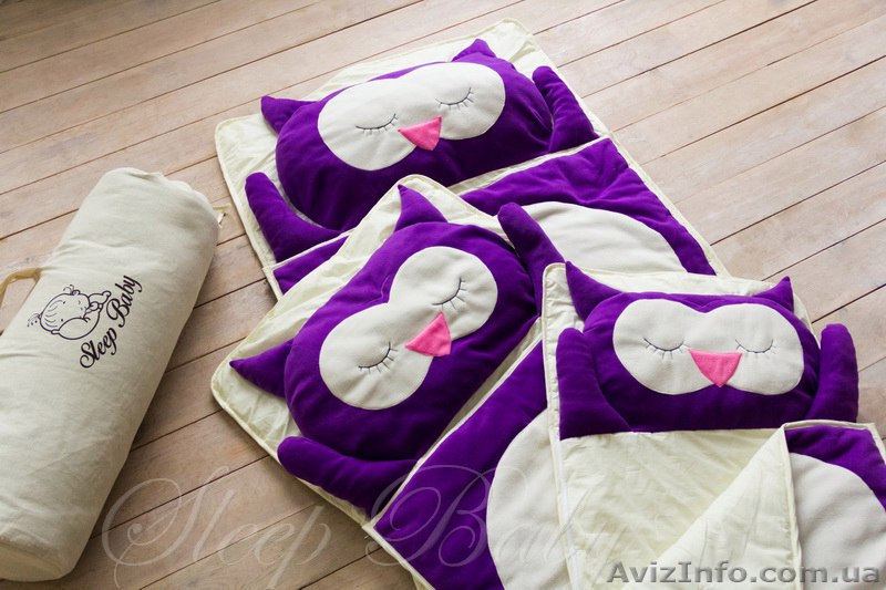 Хлопковый спальный плед-конверт Сова детский (размеры от 120 до 200см) - <ro>Изображение</ro><ru>Изображение</ru> #2, <ru>Объявление</ru> #1600700