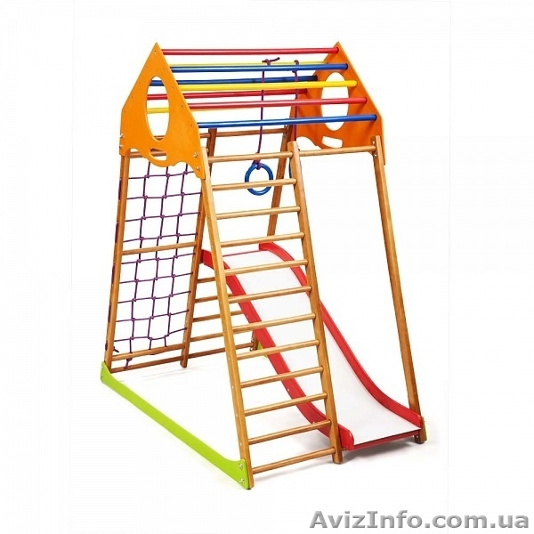 Детский спортивный комплекс для дома KindWood Plus 1 - <ro>Изображение</ro><ru>Изображение</ru> #2, <ru>Объявление</ru> #1604342