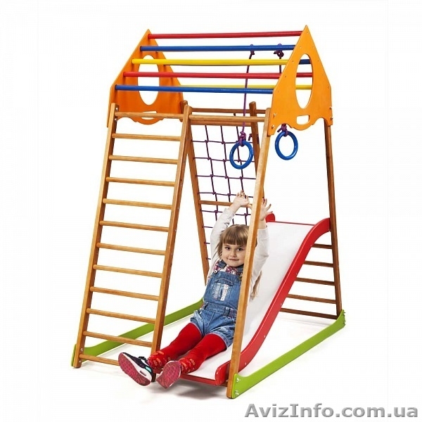 Детский спортивный комплекс для дома KindWood Plus 1 - <ro>Изображение</ro><ru>Изображение</ru> #5, <ru>Объявление</ru> #1604342
