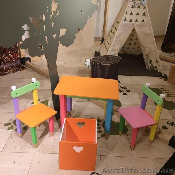 Детский столик без пенала 60см на 40см Карандаши - <ro>Изображение</ro><ru>Изображение</ru> #4, <ru>Объявление</ru> #1604346