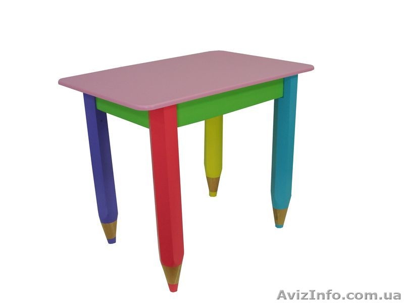 Детский столик без пенала 60см на 40см Карандаши - <ro>Изображение</ro><ru>Изображение</ru> #3, <ru>Объявление</ru> #1604346
