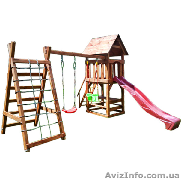 Детский комплекс "Большая игра" деревянный - <ro>Изображение</ro><ru>Изображение</ru> #1, <ru>Объявление</ru> #1604343