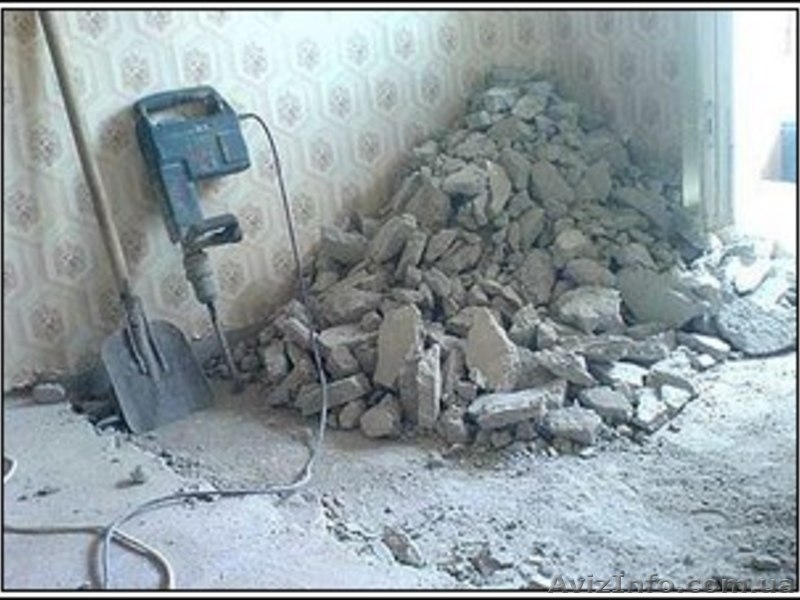 Демонтажные работы. Вывоз мусора. Уборка. Демонтаж стен, стяжки, перегородок - <ro>Изображение</ro><ru>Изображение</ru> #3, <ru>Объявление</ru> #1613009