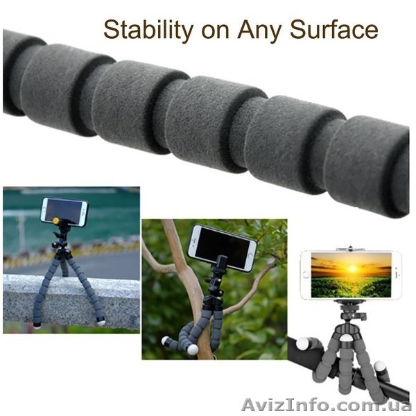 Набор Блогера 4 в 1 Штатив для телефона+Bluetooth пульт, Трипод Go-Pro - <ro>Изображение</ro><ru>Изображение</ru> #6, <ru>Объявление</ru> #1615451